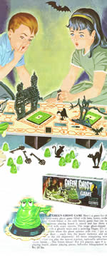Green Ghost Table Game Original Marketing Illustration