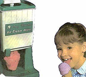 ice cream maker with girl