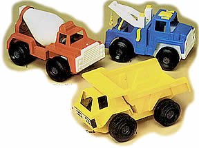 three Mighty Mo vehicles