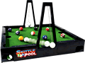 Skittle Pool with balls in action