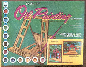 Easel Art Oil Painting set with 2 frames