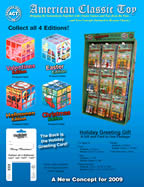 Catalog sheet for proposed Holiday Cube concept toy