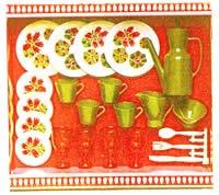 Tea set with plates